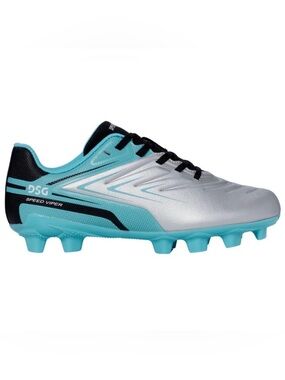 DSG Kids' Speed Viper Soccer Cleats - Grey & Teal